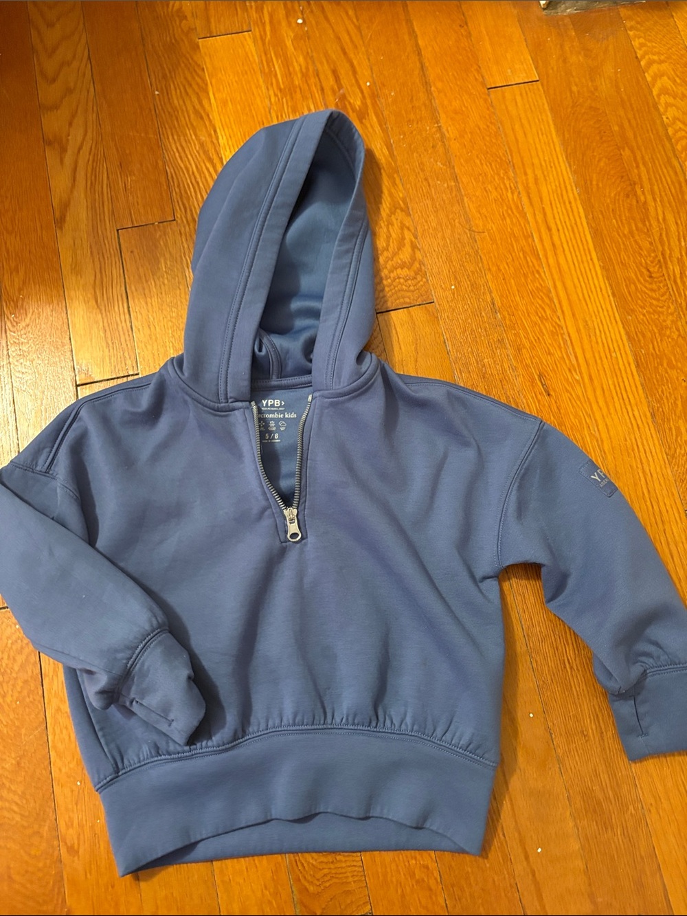 abercrombie kids Navy Half-Zip Hooded Sweatshirt